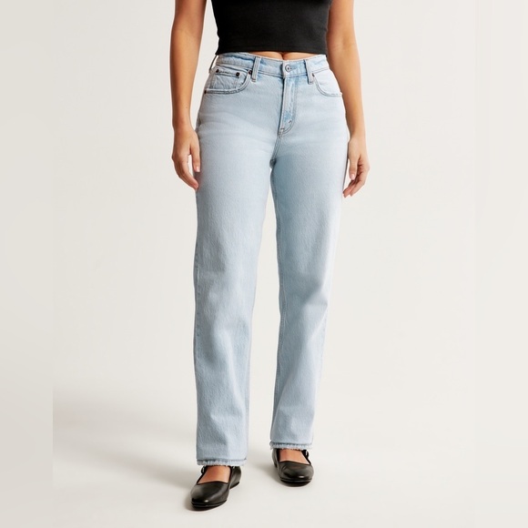 Abercrombie and Fitch the 90s straight leg low rise size 33/16R curve love - Picture 2 of 12